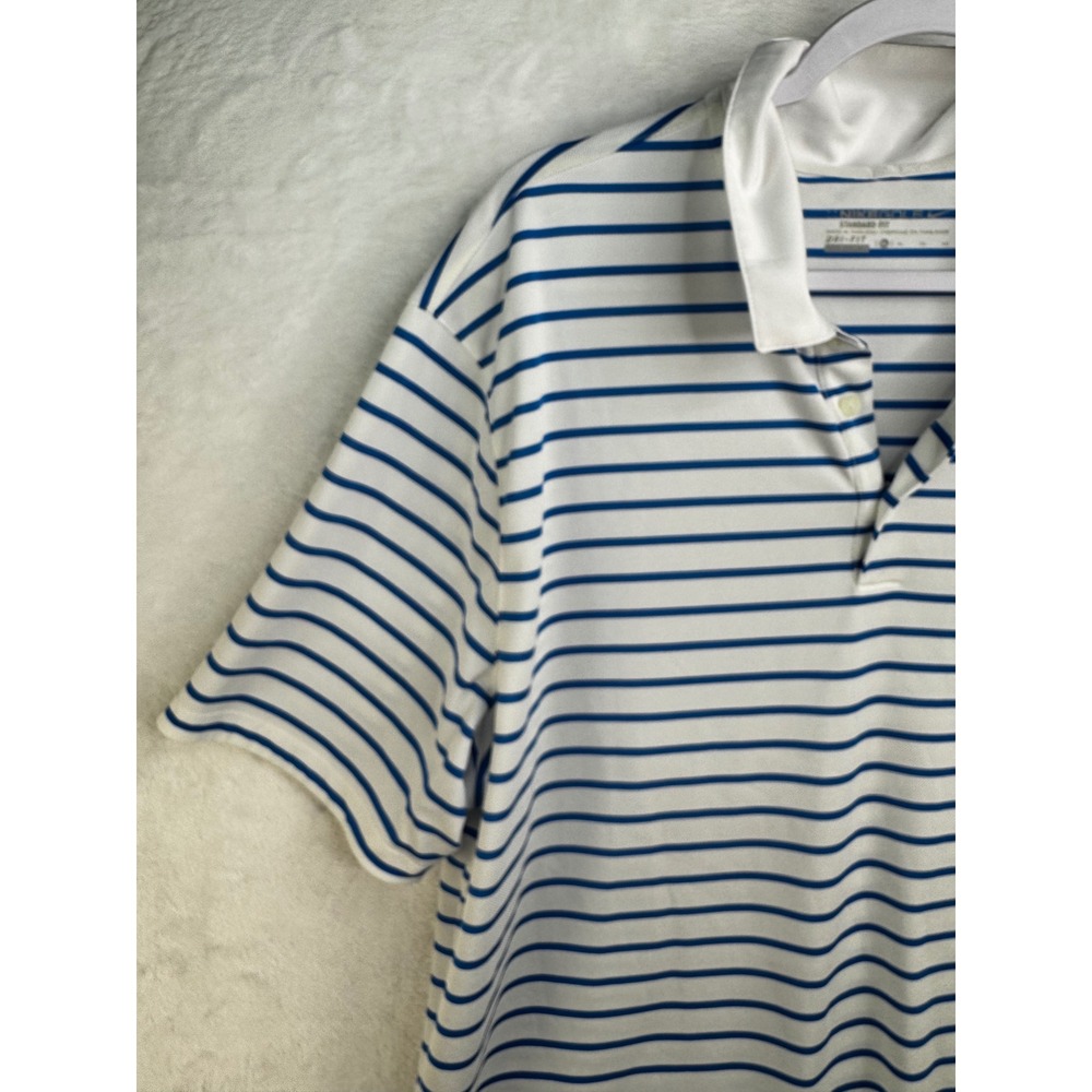 Nike Golf Mens Dri-FIT Striped Polo Shirt Blue White 725531-435 XL - Picture 4 of 8